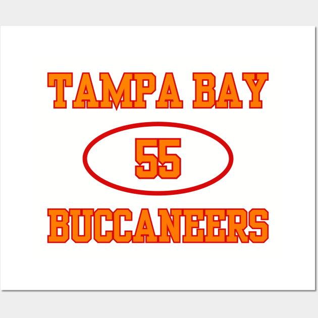 TAMPA BAY BUCCANEERS DERRICK BROOKS #55 Wall Art by capognad